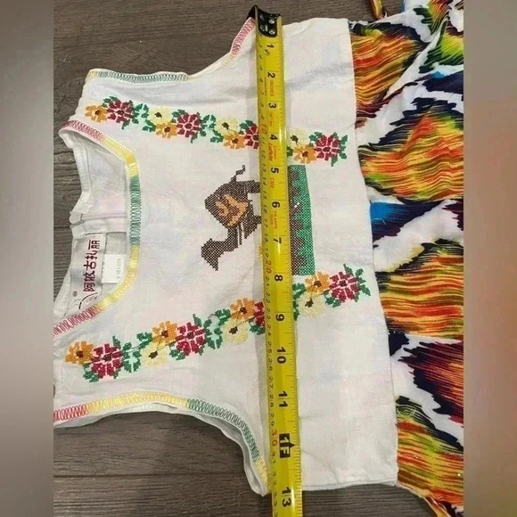 ❤️2/$25❤️Pretty Girls Skirts-Hand made-Embroidered Camel- Rayon and Cotton Blend - Picture 8 of 8